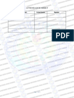 Attendance Sheet: Name of The Student Contact Number Signature