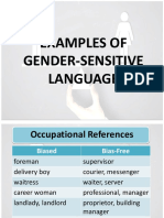 Examples of Gender-Sensitive Language