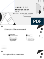 Principle of Empowerment: Group 2 Arevalo, Puso and Ternida