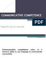 Communicative Competence: Prepared by