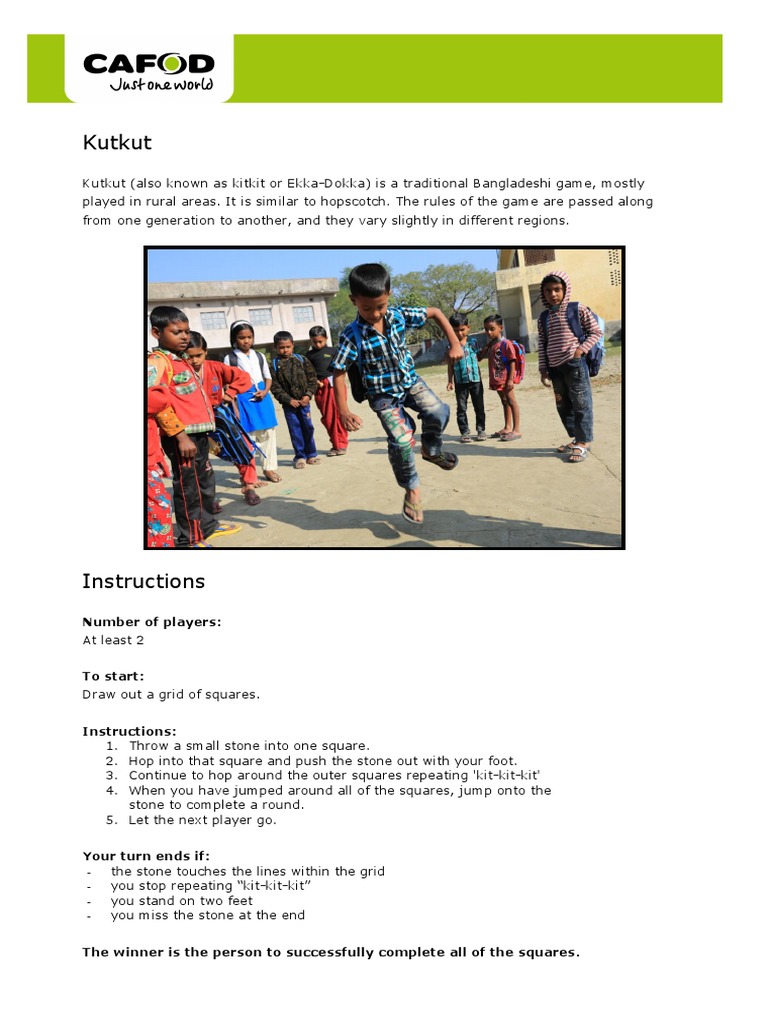 Kutkut: Rules of the Kitkit Game | PDF | Home & Garden