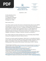 Rep. Lamborn - Letter To Sec. DeVos - SFSU