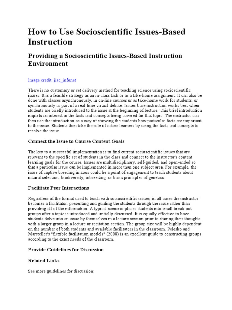 How To Use Socioscientific Issues | PDF | Lecture | Opinion