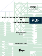 Statistics of Ac Underground Cables IN Power Networks: December 2007