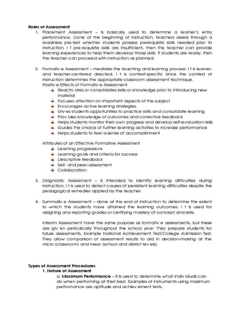 Understanding Assessment Types in Education | PDF | Educational ...