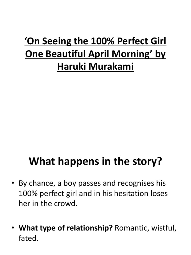 Murakami's 100% Perfect Girl Analysis | PDF