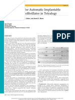 Consideration For Automatic Implantable Cardioverter-Defibrillator in Tetralogy