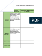 Matriz de Proyectos