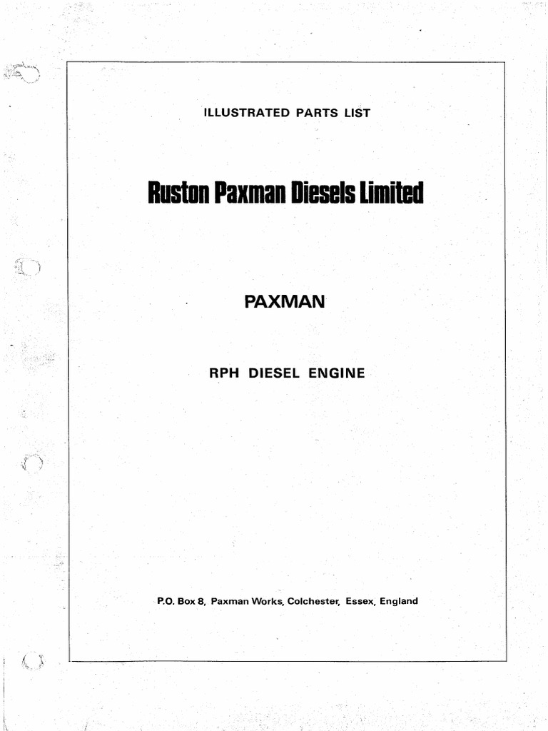 8rphx Mk 7 Illustrated Parts List Rotating Machines Engines