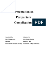 Postpartum Complications Presentation