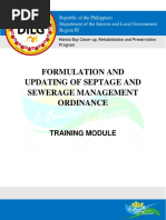 Formulation and Updating of Septage and Sewerage Management Ordinance