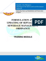 Formulation and Updating of Septage and Sewerage Management Ordinance