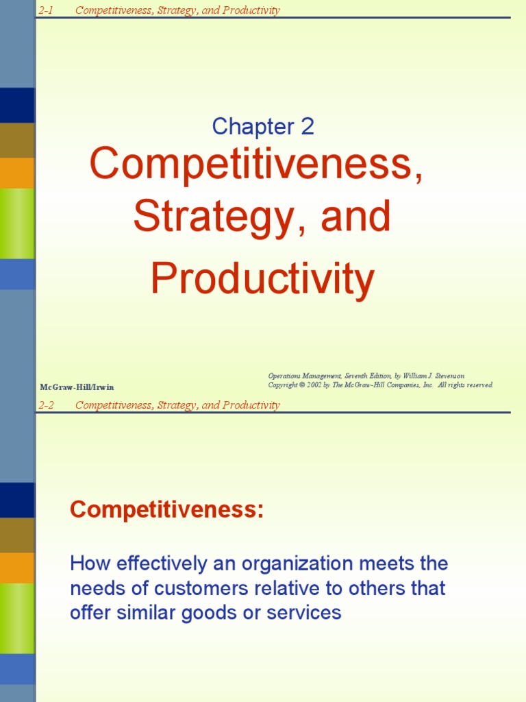 Chap 2 Competitiveness, Strategy, and Productivity | PDF | Operations ...