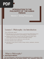 Introduction To The Philosophy of The Human Person