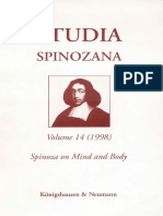 (Studia Spinozana 14) J. Thomas Cook, Lee Rice (Eds.)-Studia Spinozana, Vol. 14_ Spinoza on Mind and Body -Königshausen & Neumann (2003)