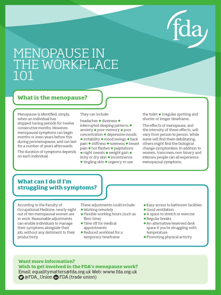 Menopause in The Workplace 101 | PDF | Career & Growth | Self-Improvement