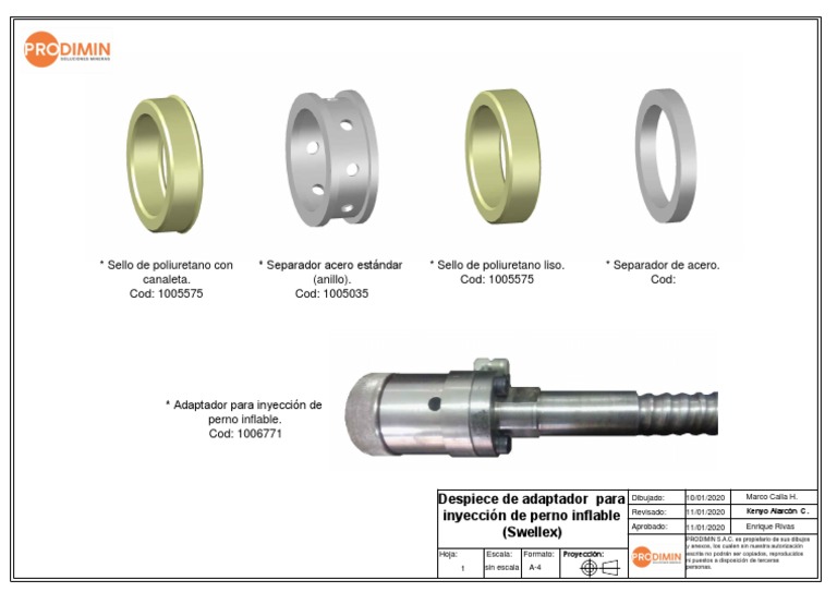 ACCESORIOS DE ADAPTADOR DE PERNO SWELLEX-lamina A4 PDF | PDF