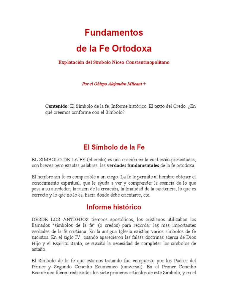 3 Fundamentos de La Fe - El CREDO | PDF | Sacramentos | Iglesia Católica