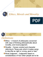 Ethics Morals and Morality - Done