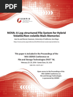 NOVA: A Log-Structured File System For Hybrid Volatile/Non-volatile Main Memories