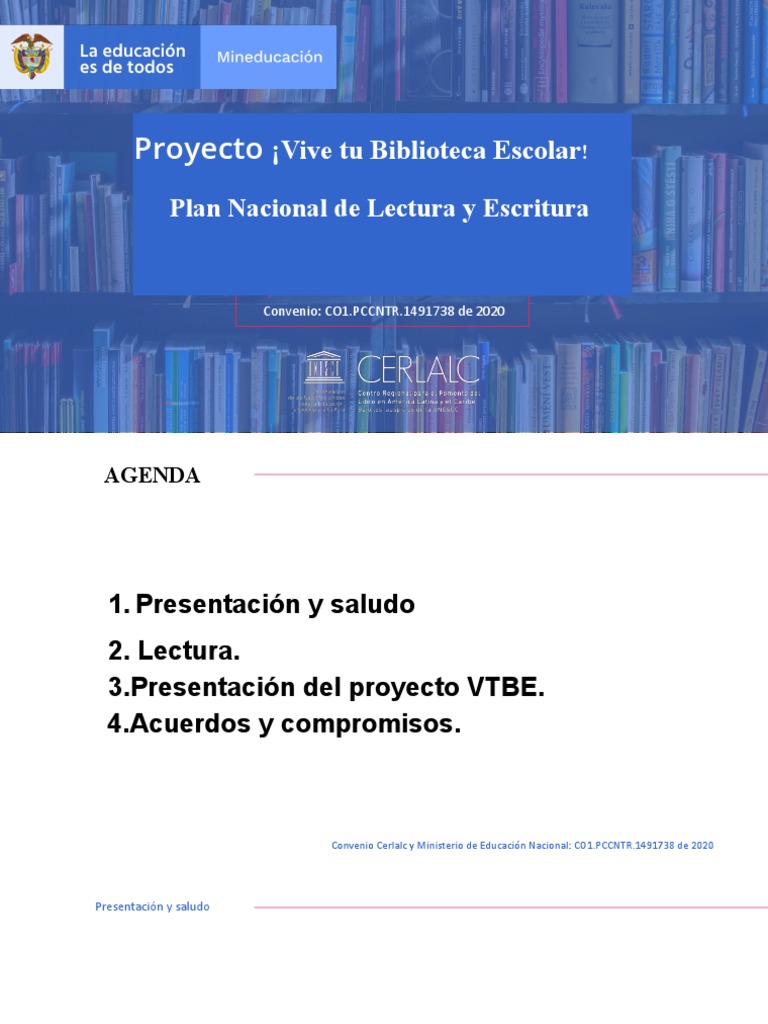 Proyecto VTBE: Fortalecimiento Bibliotecas Escolares | PDF ...