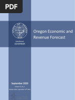 Oregon Revenue Forecast Sept. 23, 2020