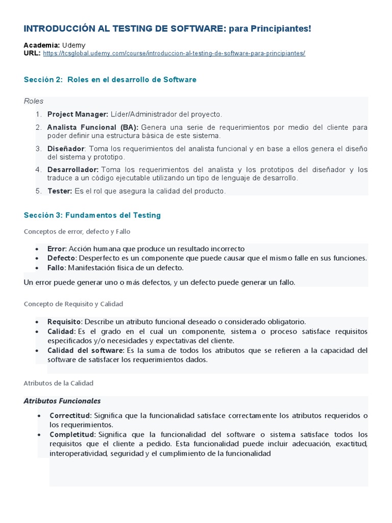 Introducción al Testing de Software | PDF | Pruebas de software | Software