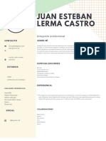 Verde Pastel y Amarillo Diseñador de Interiores Moderno Currículum PDF