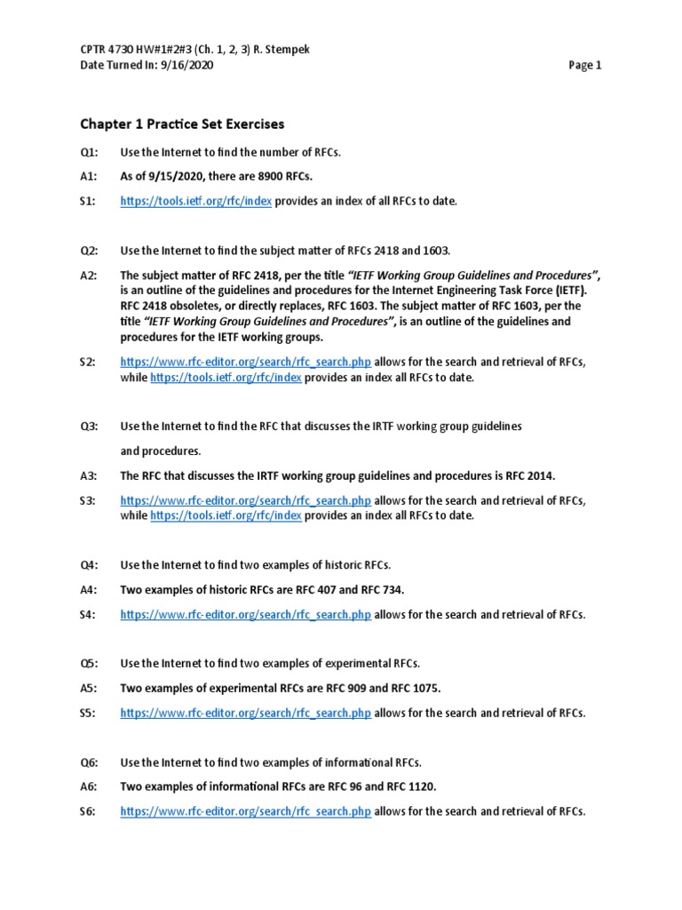 TCP/IP Protocol Suite Exercises | PDF | Osi Model | Computer Network