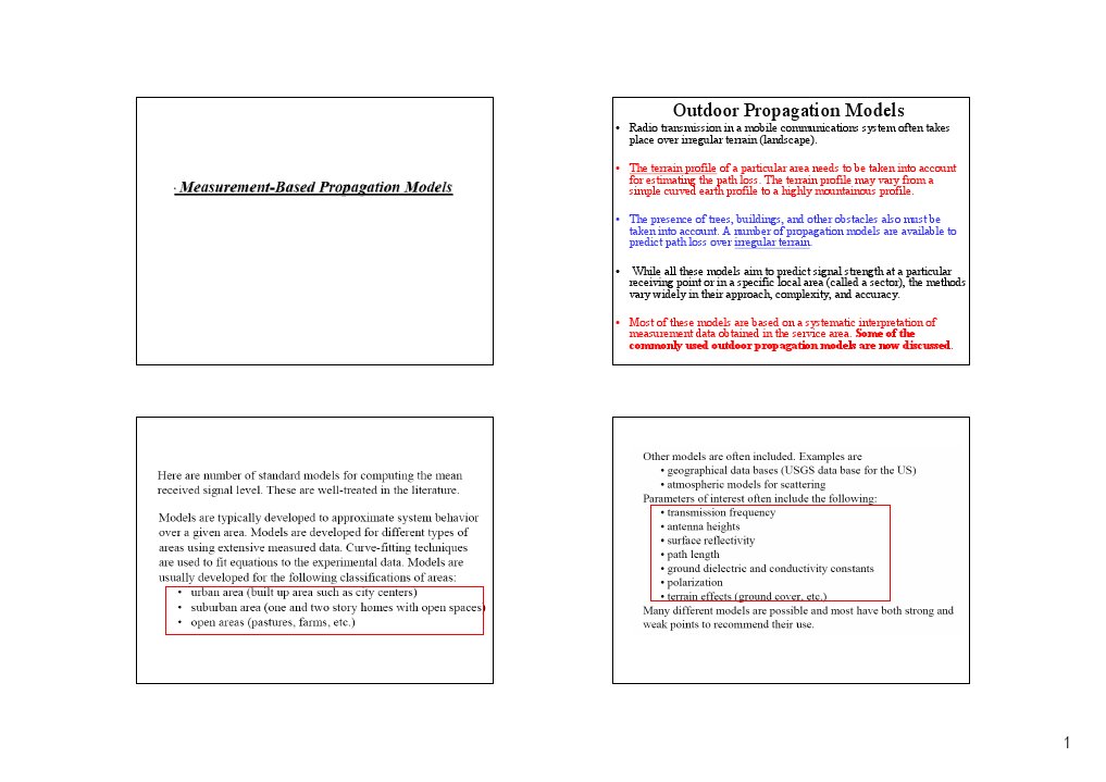 Outdoor Propagation Models Explained | PDF