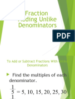 Fraction Adding Unlike Denominators