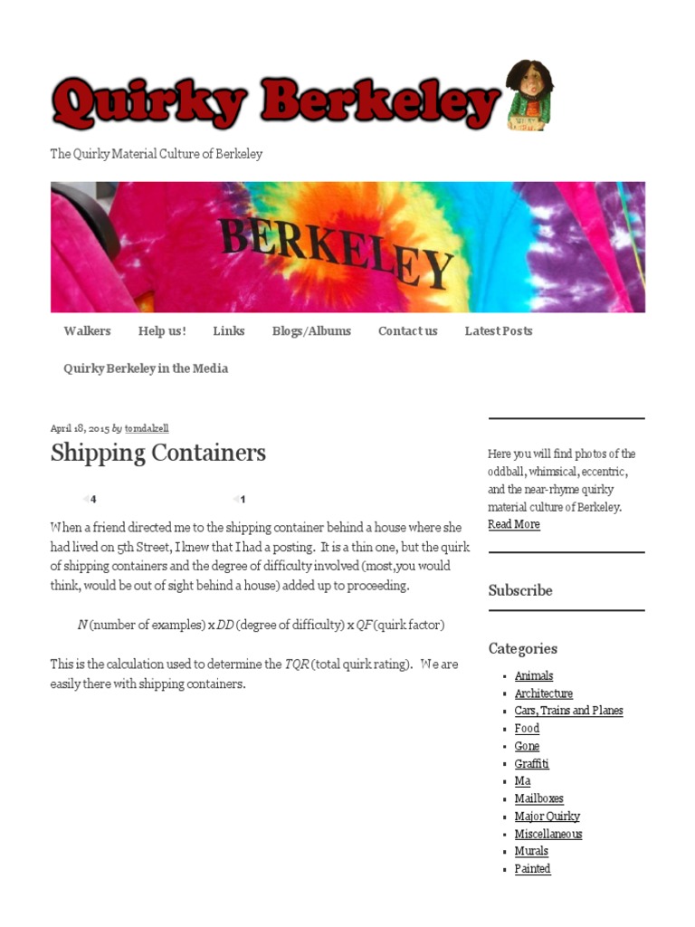 Quirky Berkeley - Shipping Containers | PDF