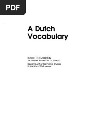 Fonkelnieuw A Dutch Vocabulary | Vocabulary | Stress (Linguistics) HM-35