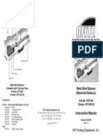 Instruction Manual: Metal Mud Balance (Machined Balance)