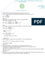 SNR SNR: Solutions To Assignment #2