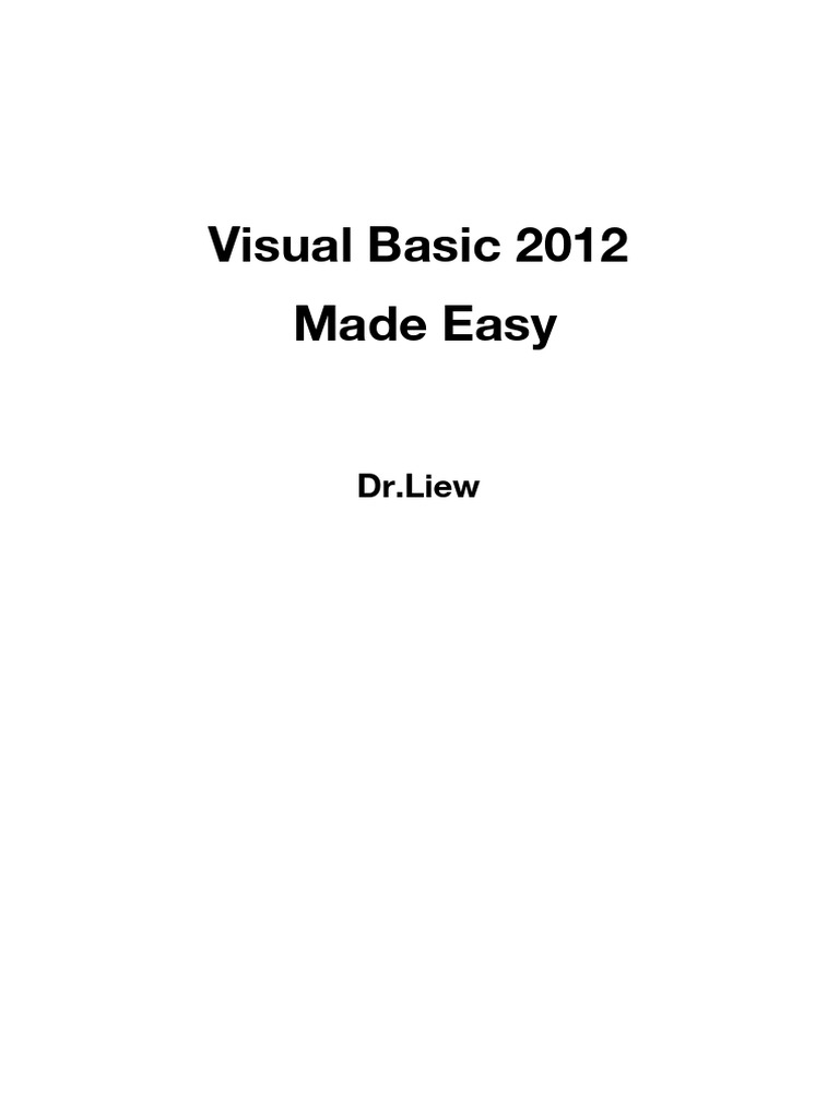 Vb2012me Preview PDF | PDF | Basic | Microsoft Visual Studio