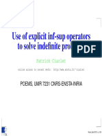 Use of explicit inf-sup operators to solve indefinite problems