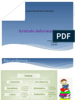 Artículo Informativo