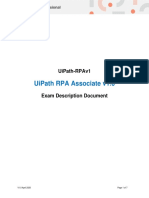 UiPath Certified RPA Associate v1.0 - EXAM Description