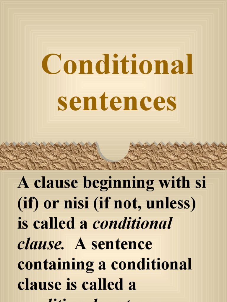 Understanding Conditional Sentences | PDF