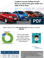 Consumer Perception Towards Indian Brand's Passenger Cars