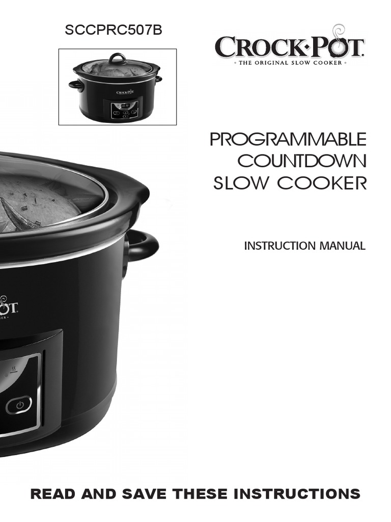 Programmable Countdown Slow Cooker Sccprc507B Download Free PDF