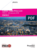 Cables Trade Price List: Energy