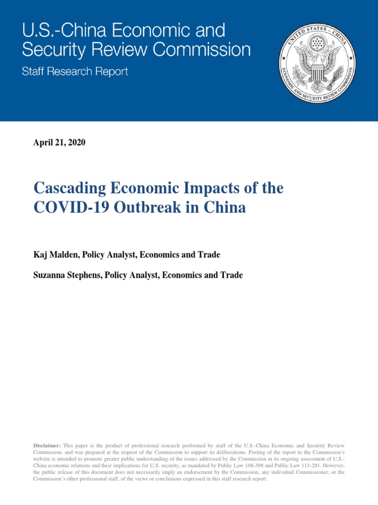 Cascading Economic Impacts of The Novel Coronavirus April 21 2020 | PDF ...