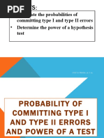 Lesson 2 Probability of Type and Type II Errors