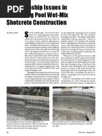 Workmanship Issues in Swimming Pool Wet-Mix Shotcrete Construction