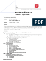 Finanzas Corporativas I