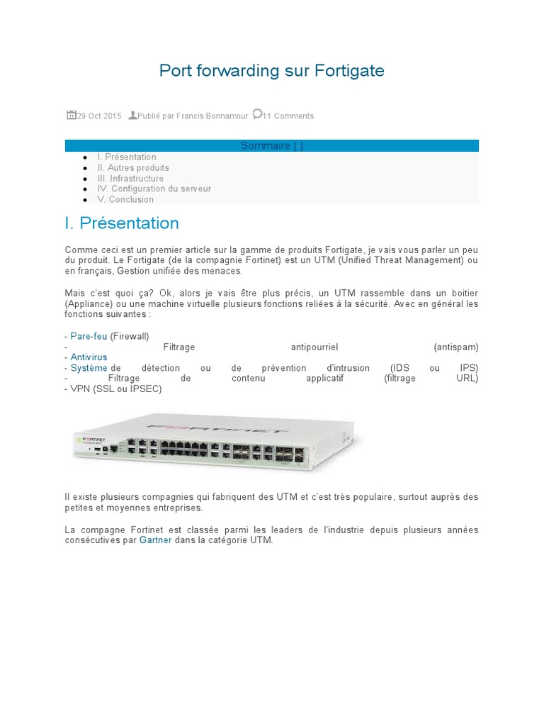 Redirection de port sur Fortigate | PDF | Réseau privé virtuel | Réseau ...