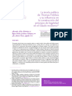 La Teoría Política de Thomas Hobbes y Su Influencia en La Construcción Del Principio de Legalidad en El Estado Moderno