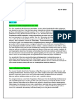 Subordinate's Predicament and The Role of The Follower. and The Class Ended With Discussion On